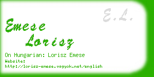 emese lorisz business card